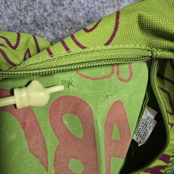 Cabo San Lucas Graphic Design Bag Bright Green Tote Zippered Heart Beach Travel - Picture 7 of 8